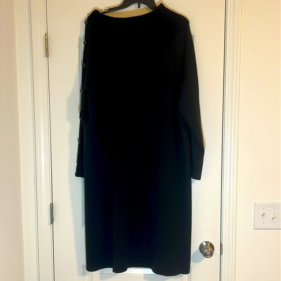 CATO Black Sweater Dress Buttons Size 18/20W - Picture 3 of 6